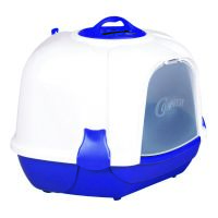 PET-MANIA - Ecktoilette "Maro", Haube & T�r, blau/granit